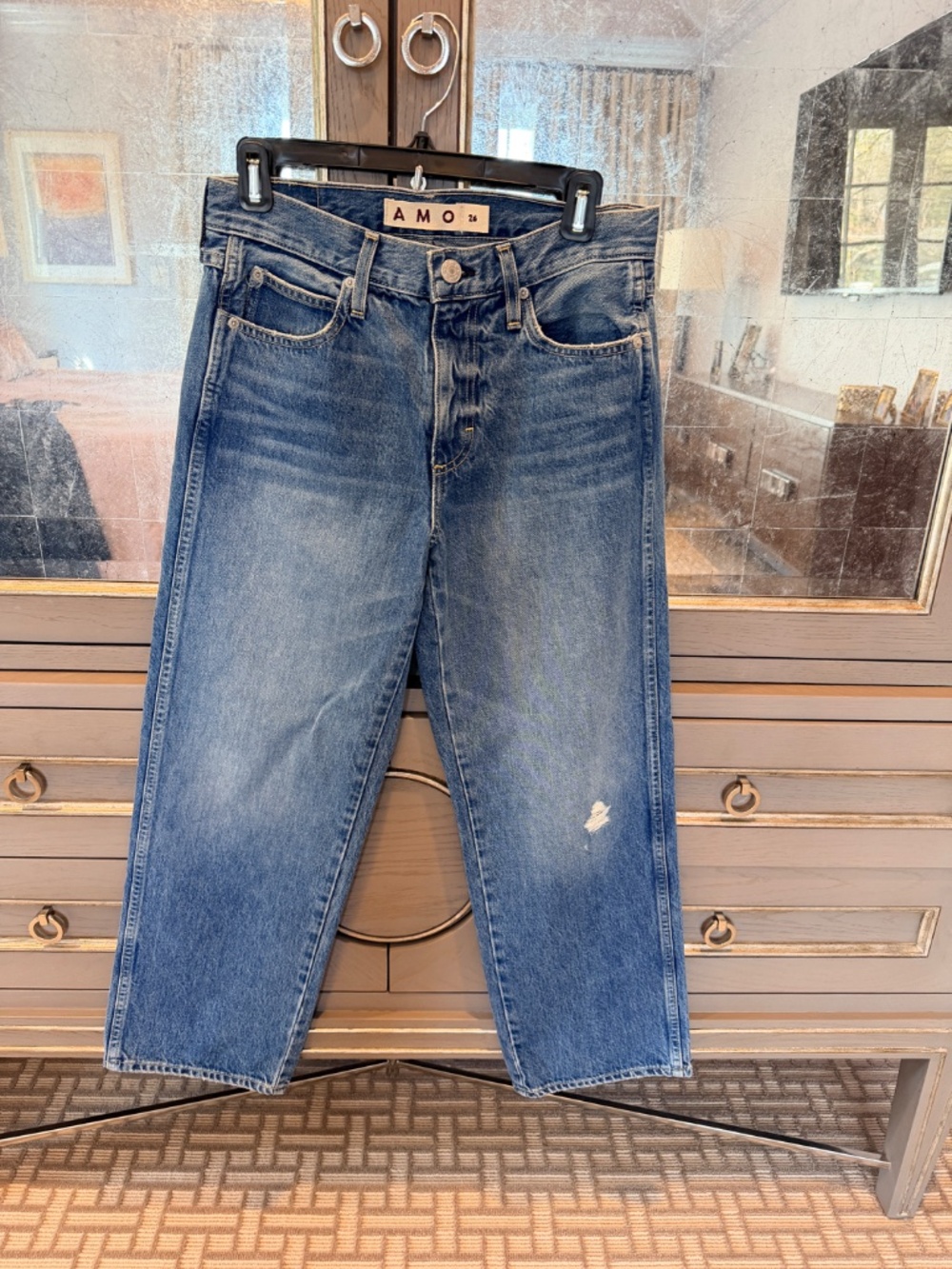 AMO Mid Rise Billie Jean in Warmth Wash, size 26